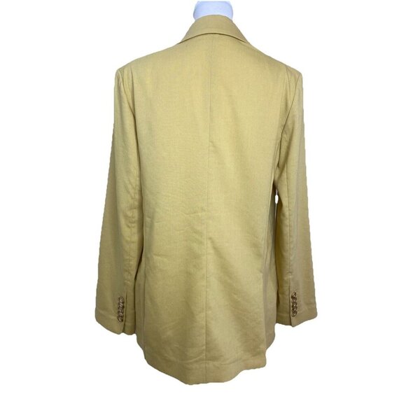 Veronica Beard Nisha Yellow Linen Wool Blend Dickey Blazer Jacket $595 Size 10 - Picture 7 of 16